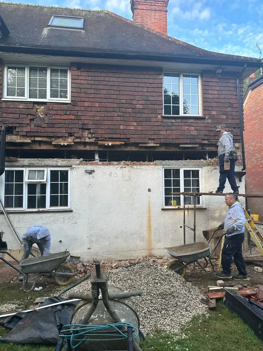 Builder on site in North London
